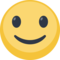 Slightly Smiling Face emoji on Facebook